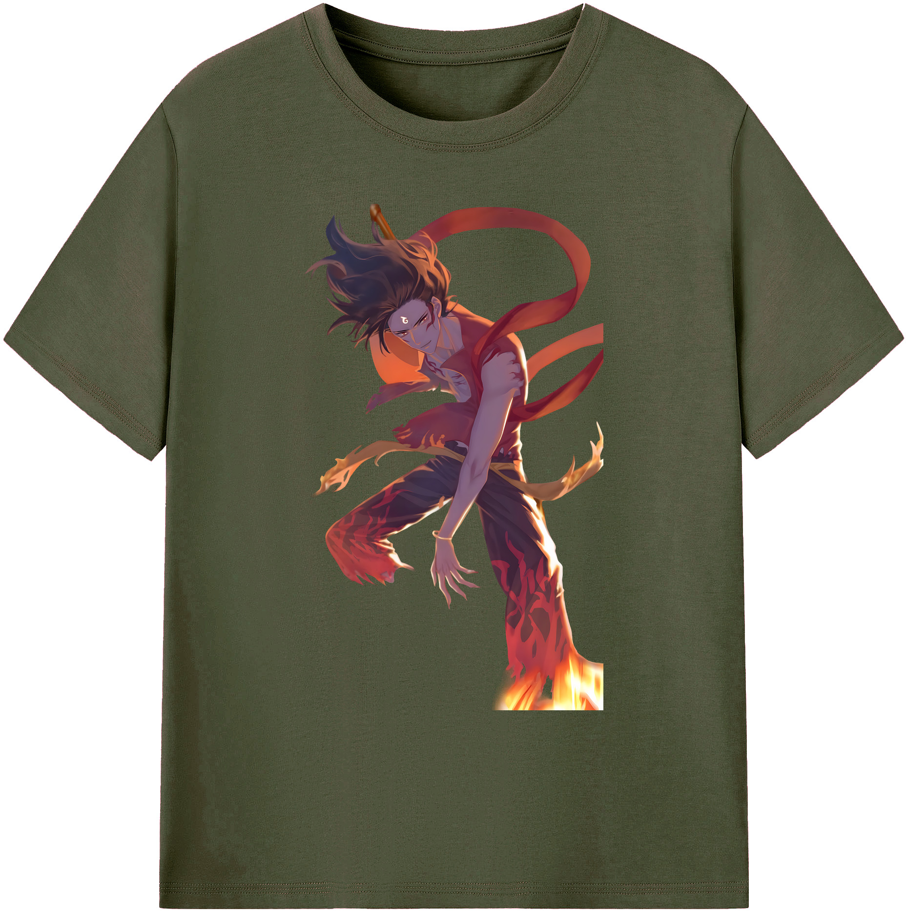 （画像用） Ne Zha 2 ナタ 魔童の大暴れ 綿100％ メンズ半袖Tシャツ｜肌触りやわらか＆通気性